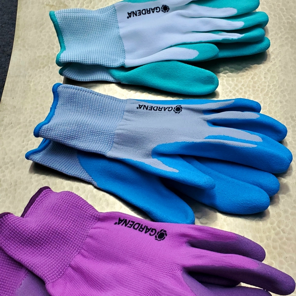 New Garden Gloves w Latex grip 3 pair - Picture 3 of 7